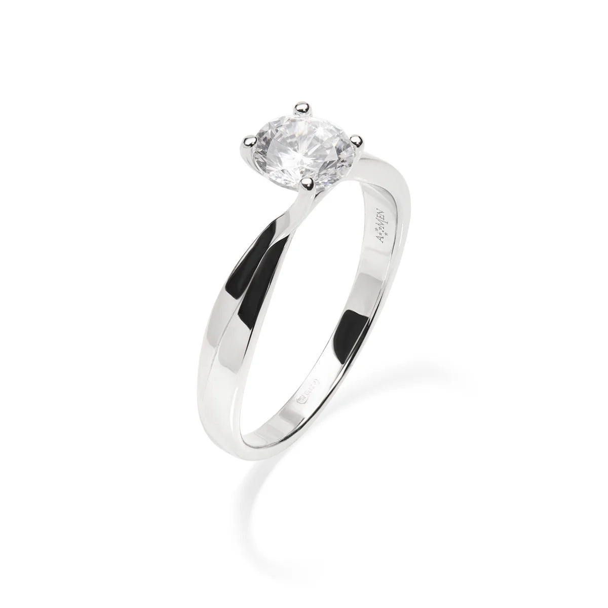 Anello Solitario Amen con Zircone 6 mm - ANSOVABB60-16