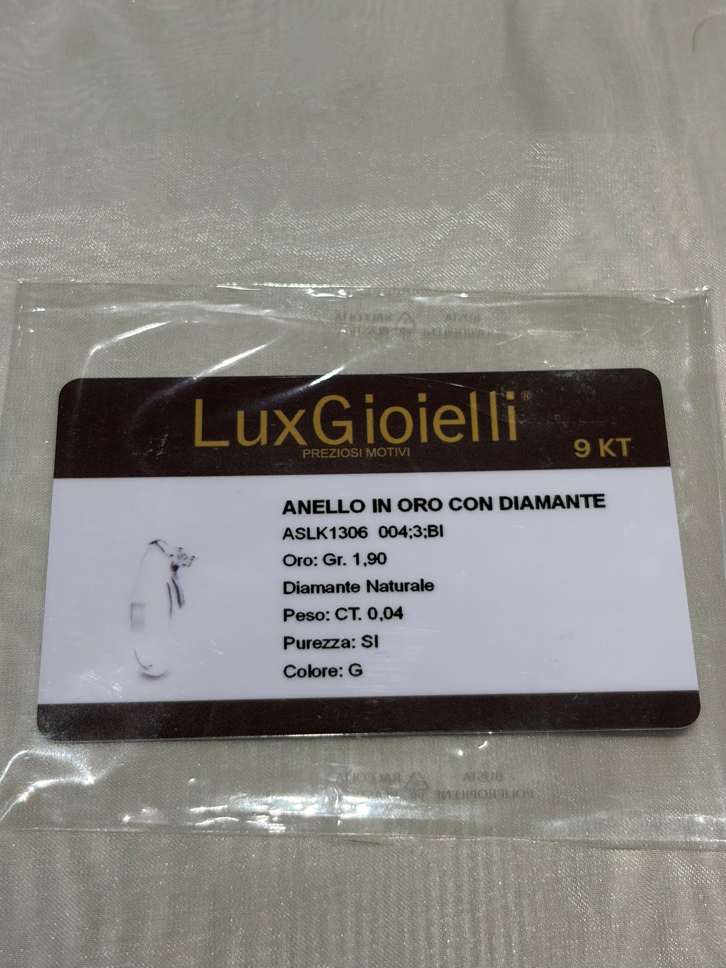Anello Solitario LuxGioielli D0,04 - ASLK1306