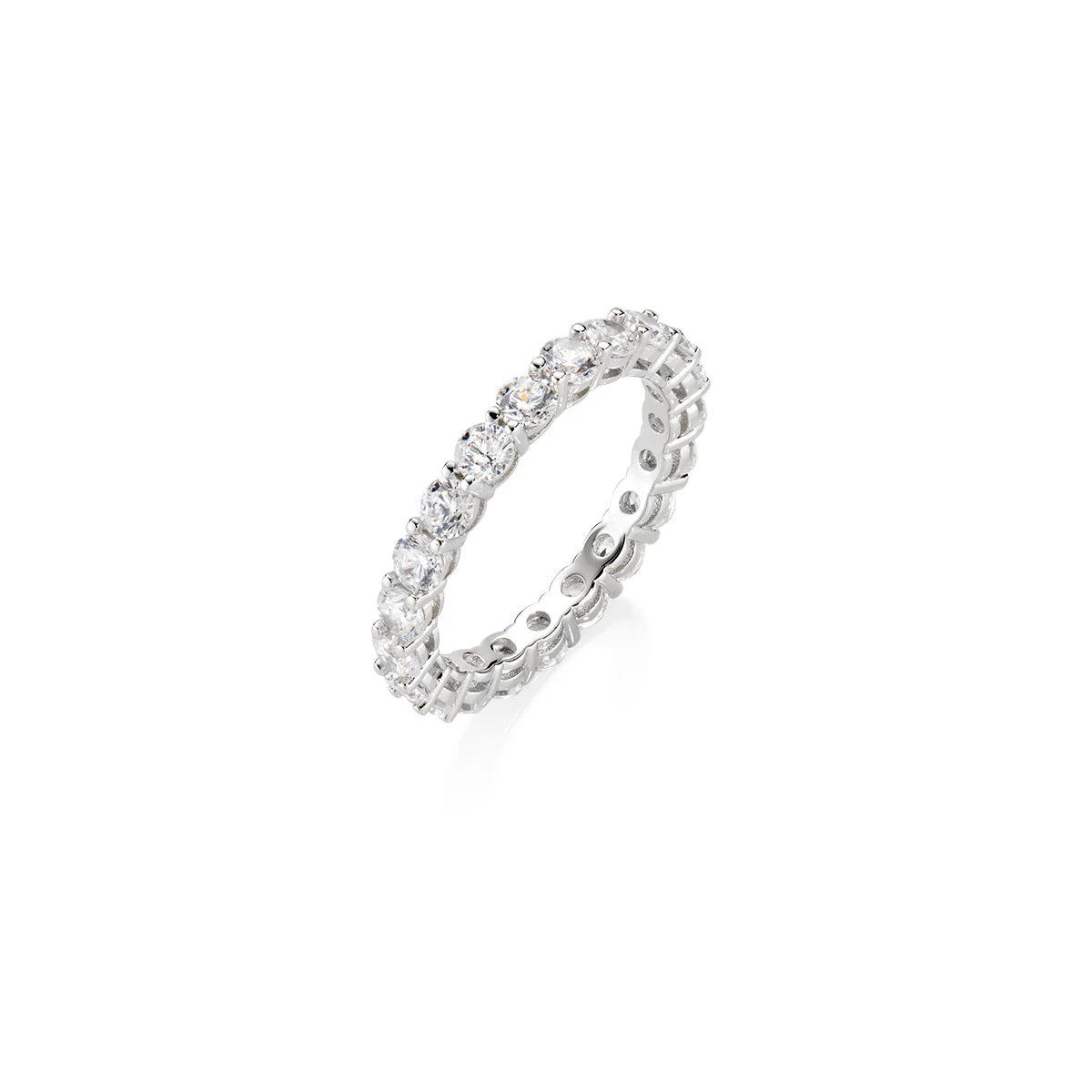 Anello Amen Veretta con Zirconi Tondi 3 mm - RT30BBZ-12