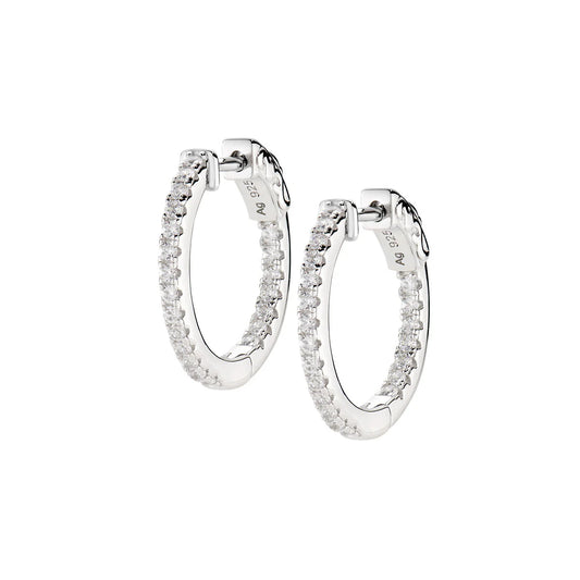 Orecchini Amen a Cerchio Pavé di Zirconi 1,5 mm - ECEMOBBZ15