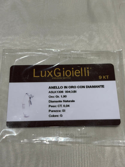 Anello Solitario LuxGioielli D0,04 - ASLK1306
