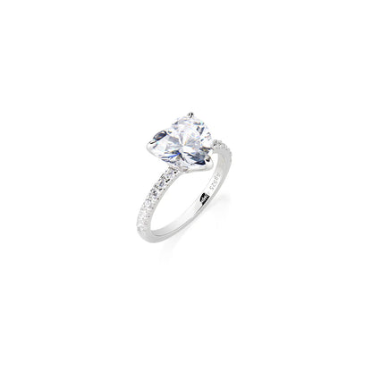 Anello Amen Solitario Zircone Taglio Cuore - RNUCUBBZ-14