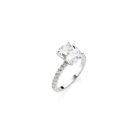 Anello Amen Solitario Zircone Taglio Cuscino - RNUREBBZ-14
