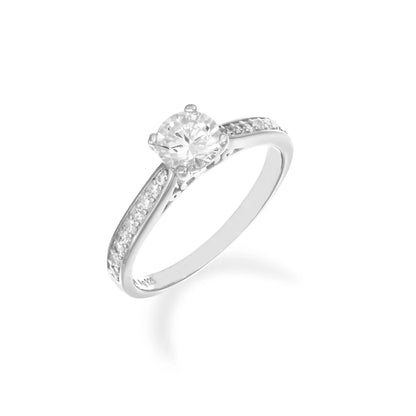 Anello Amen Solitario Diamonds con Zirconi Bianchi - RSOVABBBZ-12
