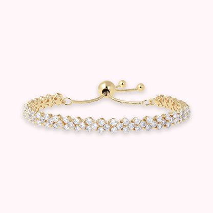 Bracciale Tennis Golden Doppio con Cubic Zirconia - WSBZ00740Y.WY