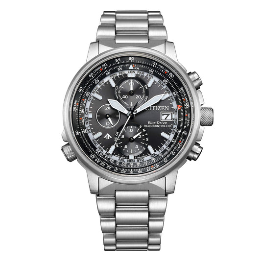 Orologio Citizen Collezione Radiocontrollato Crono Pilot Acciaio 41mm - AT8300-58E