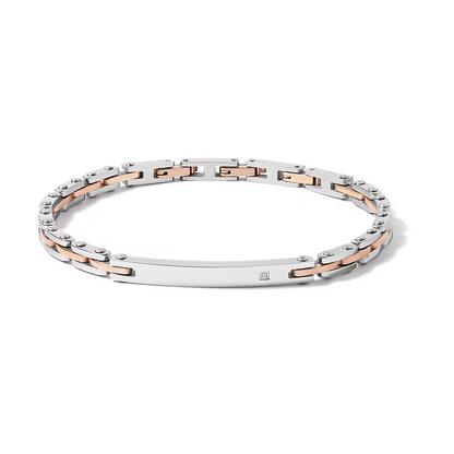 Bracciale Comete Gioielli in Acciaio Pvd rosè e zircone - UBR1081