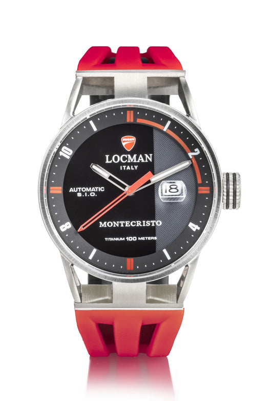 Orologio Locman Montecristo Ducati automatico nero e rosso D511A01S-00BKFRDSR